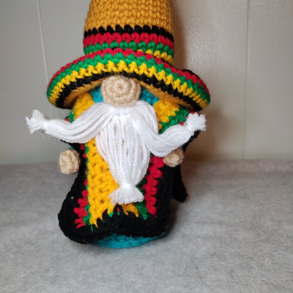 Mexican Sombrero Man Gnome Crochet Pattern - Digital Download