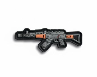 Ak47 rifle gun patch cuerno de chivo