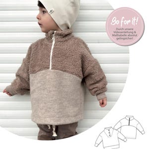 Cozy Troyer Size 74-134 (EU), Sewing pattern & instructions
