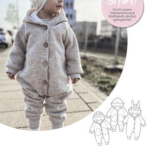 Baby Overall Tilda Size 56-122 (EU), Sewing Instructions & pattern