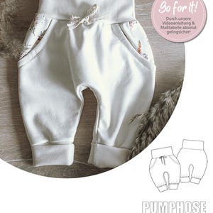 Carlotta Bloomers Pattern & Sewing Instructions Sizes 56-104, Sweatpants for Children and Babies, GERMAN