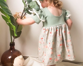 Kids Dress Paulina Size 74-134 (EU), Sewing instructions & pattern