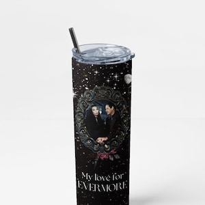 The Adams Family - Stainless Steel Tumbler - Morticia - Gomez - Love - My Love for Evermore