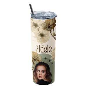 Adele inspired 20oz stainless steel tumbler  music lover gift