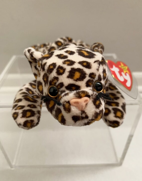 the Spotted Leopard Ty Beanie Baby FRECKLES PVC Version 