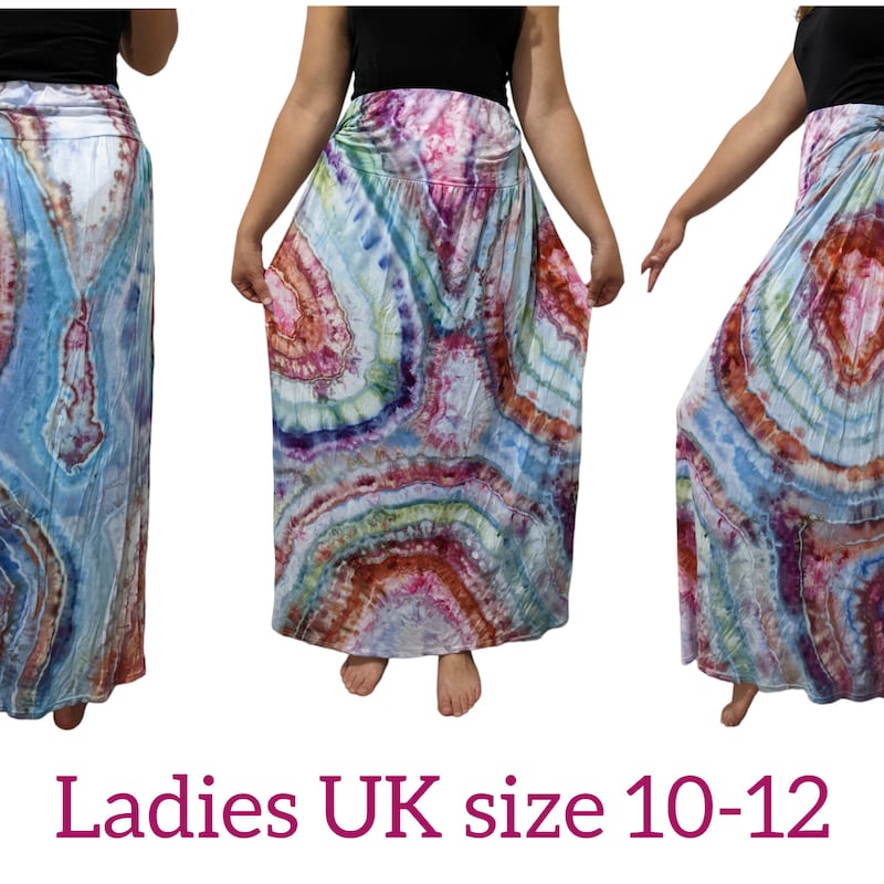 Teal Tie Dye Mini Skirt