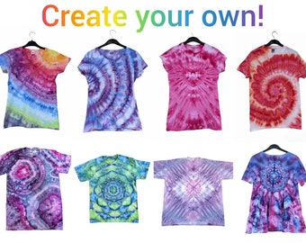 Multi Color Iced Dye/tie Dye Shirt - Etsy