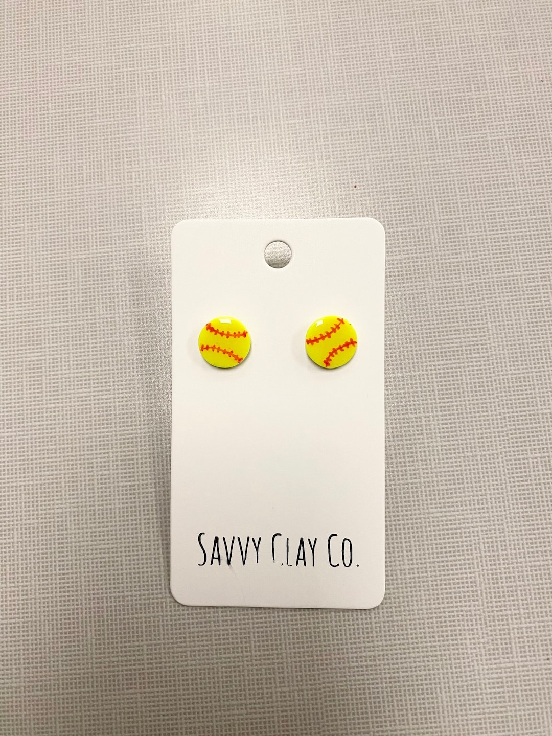 Soft Ball Earrings Softball Studs Softball Earrings Custom Etsy