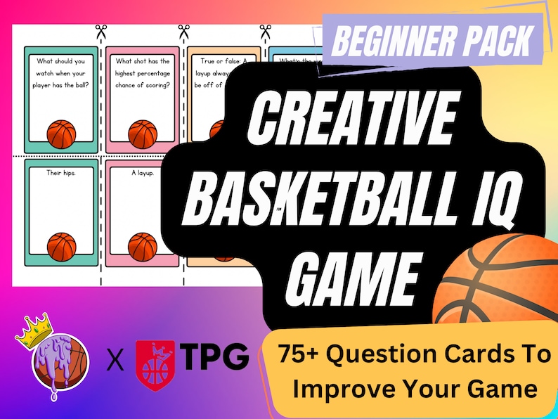 Basketball IQ Card Game Printable BEGINNER Level Fun for Basketball
