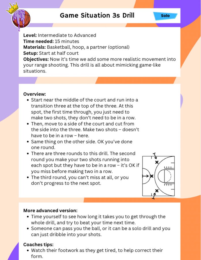 Fun Basketball Shooting Drills Printable Packet | 25 Basketball