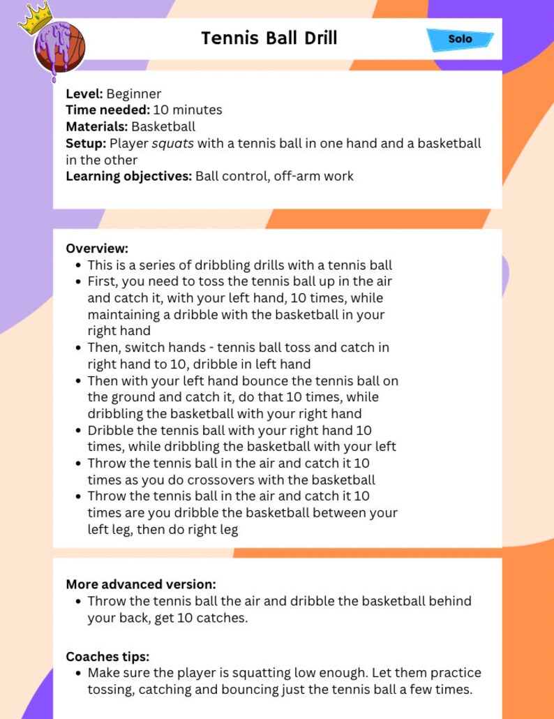 Basketball Dribbling Drills Packet Printable 25 Effective Dribbling
