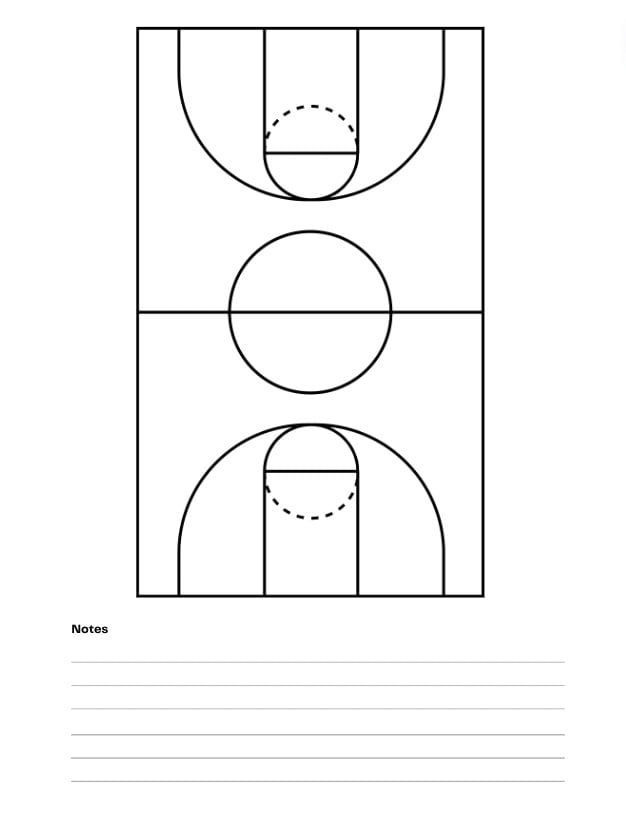 Basketball Playbook Printable for Coaches Team Basketball Practice