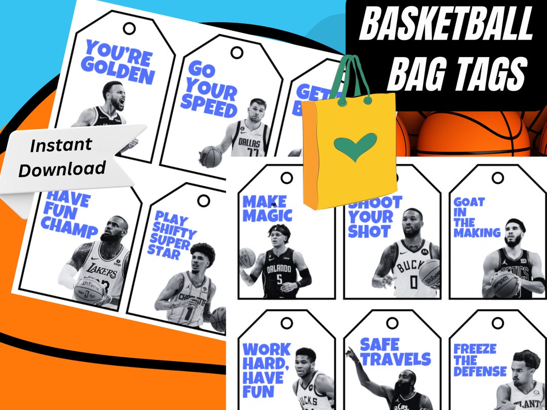 Basketball Treat Bag Tags for Hoopers Printable NBA Gift - Etsy