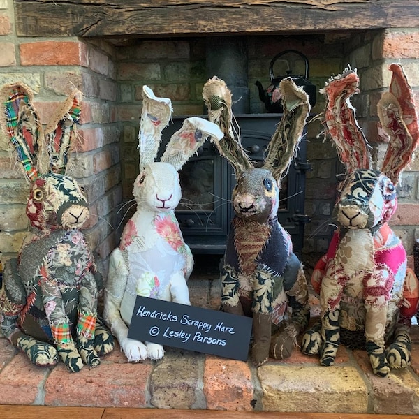 Hendricks Scrappy Hare pdf pattern and instructions with youtube videos