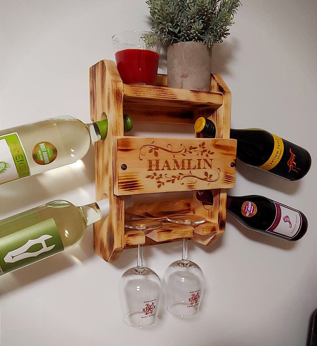 Wine & Beer Storage Personalized Wine Rack Gift for the couple