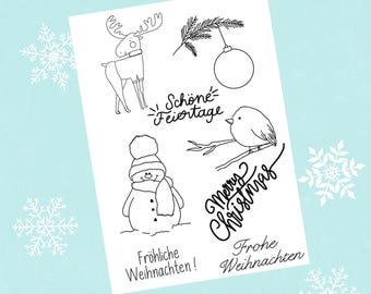PDF template Christmas cards