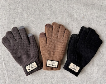 Touchscreen Warm Winter Gloves with Plush Interior Lining/ Unisex/Mens winter gloves/womens gloves/minimalist style gloves