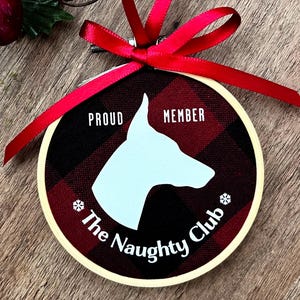 Handmade Doberman Pinscher Dog Lover Christmas Ornament | Holiday Decor Gift