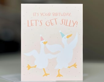 Silly Goose Birthday Card |  Bird Lover Gift
