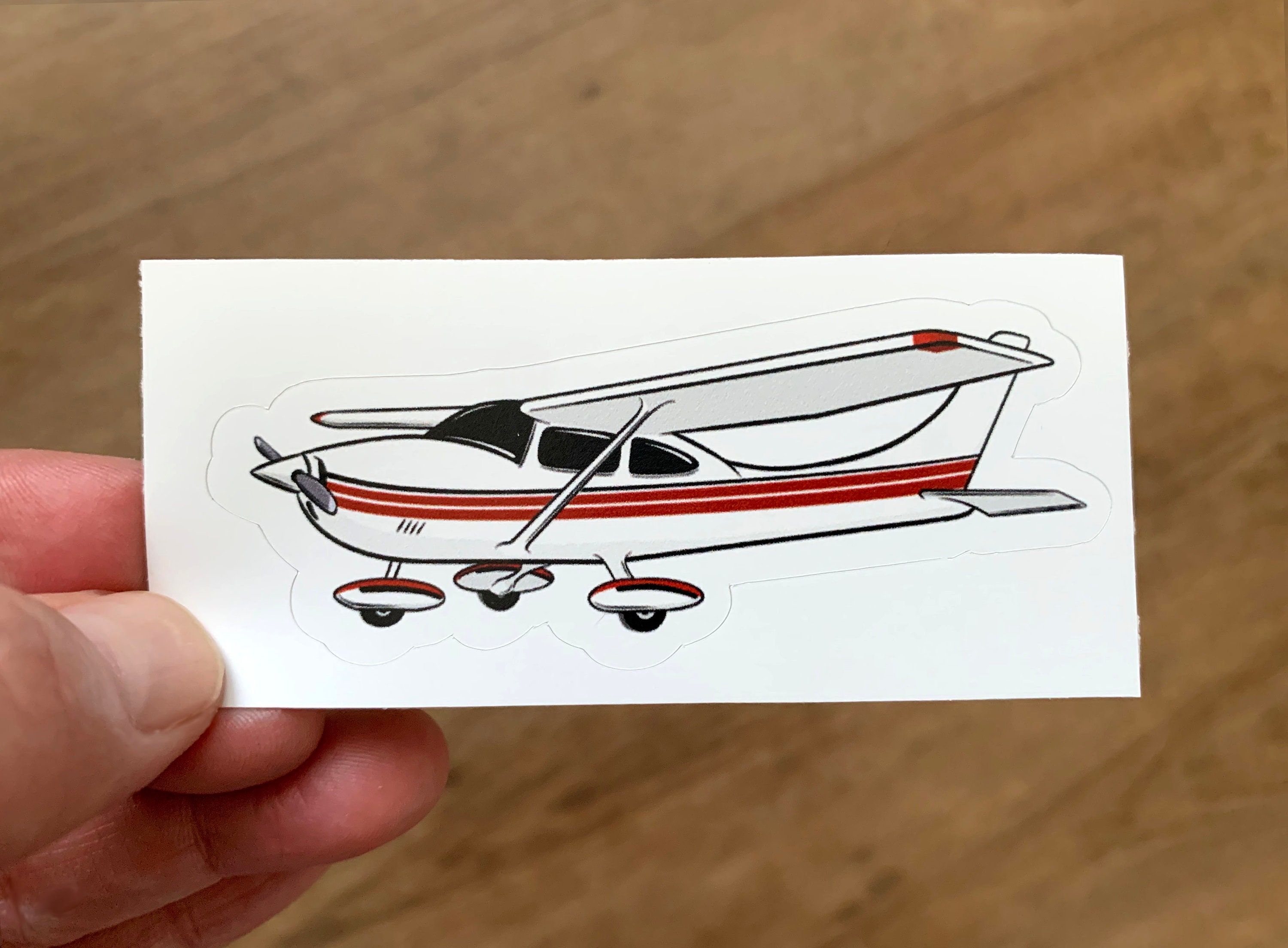 Red and White Airplane Vinyl Sticker: Aviation Decal - Etsy