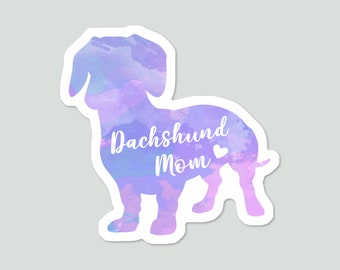 Dachshund Mom Sticker: Waterproof Wiener Dog Decal