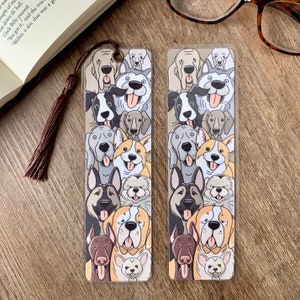 Dog Breed Laminated Bookmark: Bookish Gift with Tassel Option