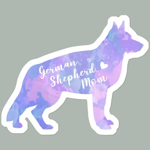 German Shepherd Mom Sticker | Dog Mom Sticker | Dog Lover Laptop Sticker | Water Bottle Sticker | Car Decal
