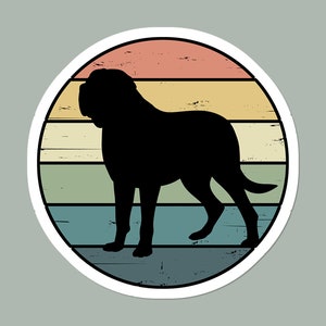Rainbow Shiplap English Mastiff Vinyl Sticker: Dog Lover Car Decal