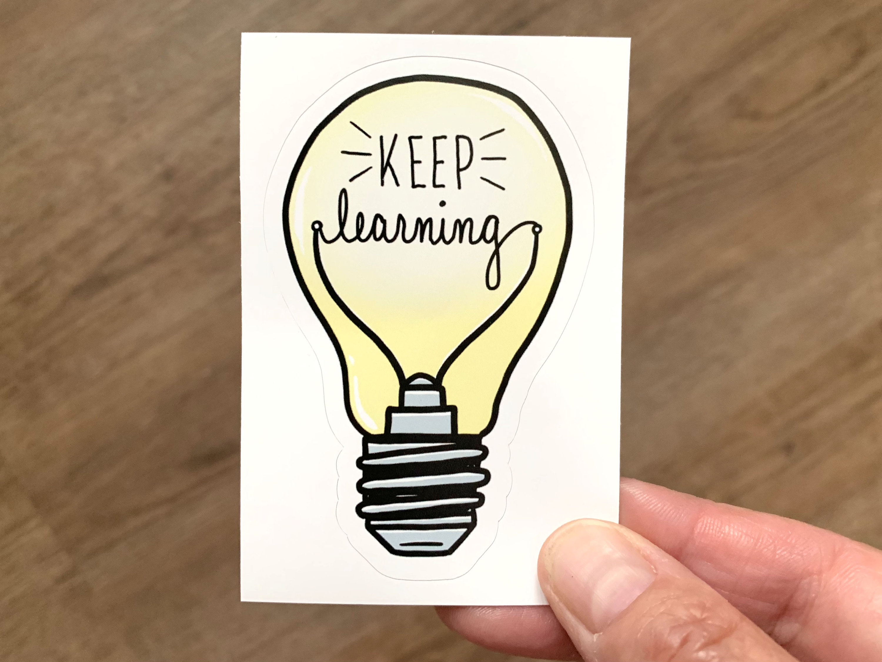 Important Learning Sticker Keep Learning Light Bulb Sticker | Teacher Laptop Sticker | Water ...