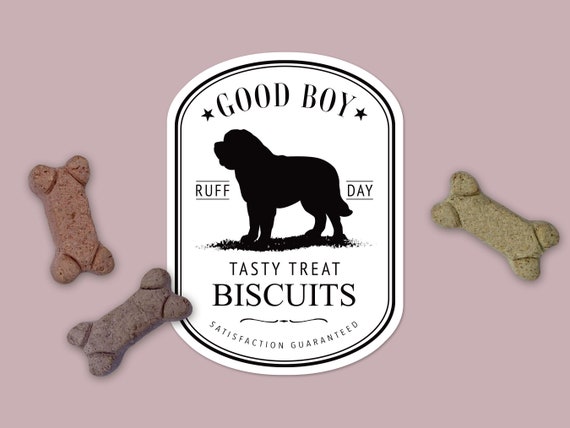 Farmhouse Saint Bernard Dog Treat Jar Label Large Vinyl Pantry