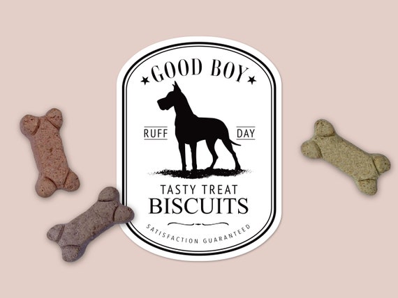 Buy Farmhouse Great Dane Dog Treat Jar Label Large Vinyl Pantry