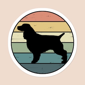 English Springer Spaniel Rainbow Shiplap Vinyl Sticker: Dog Lover Decal