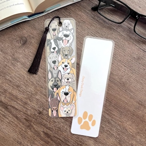 Dog Breed Laminated Bookmark: Bookish Gift with Tassel Option