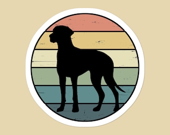 Rainbow Shiplap Rhodesian Ridgeback Sticker: Waterproof Vinyl Decal