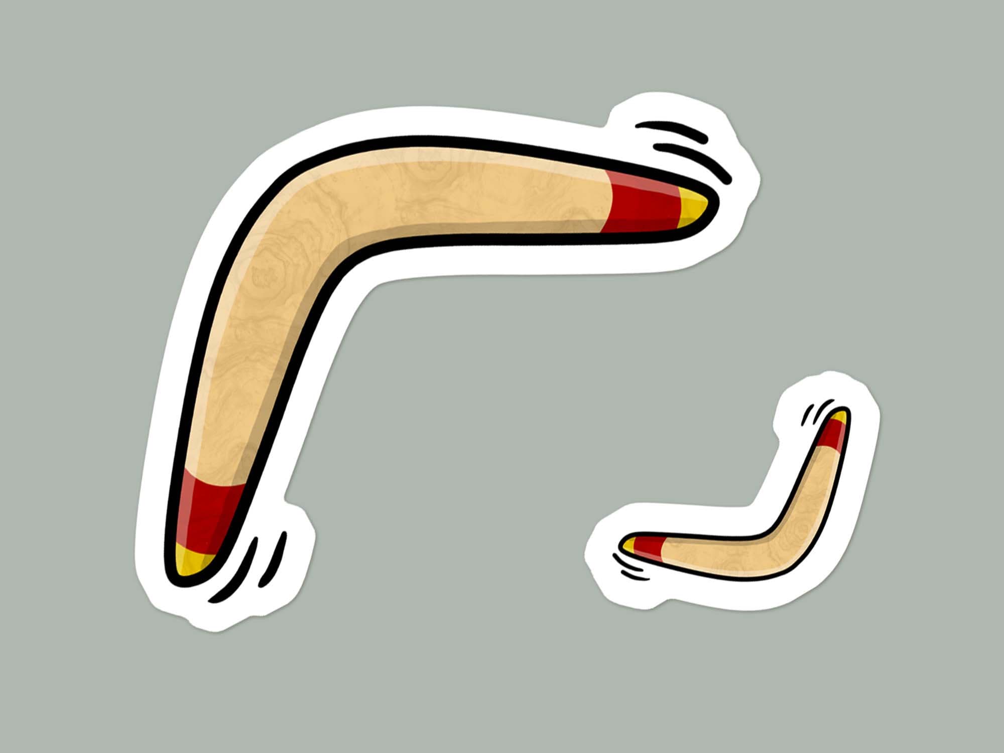 Boomerang in Motion Sticker Gratuit Mini autocollant pour