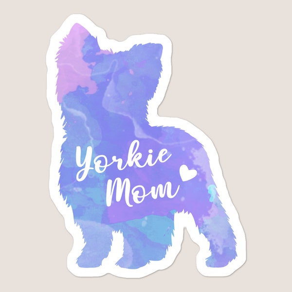 Yorkie Mom Sticker: Waterproof Yorkshire Terrier Decal