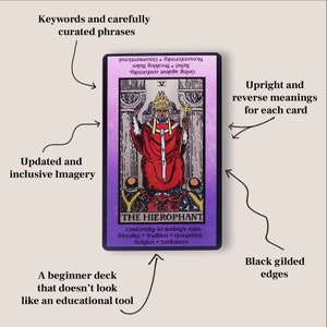 The Spelled Out Tarot Deck A Diverse Beginner Tarot Deck with Keywords and Phrases for Learning