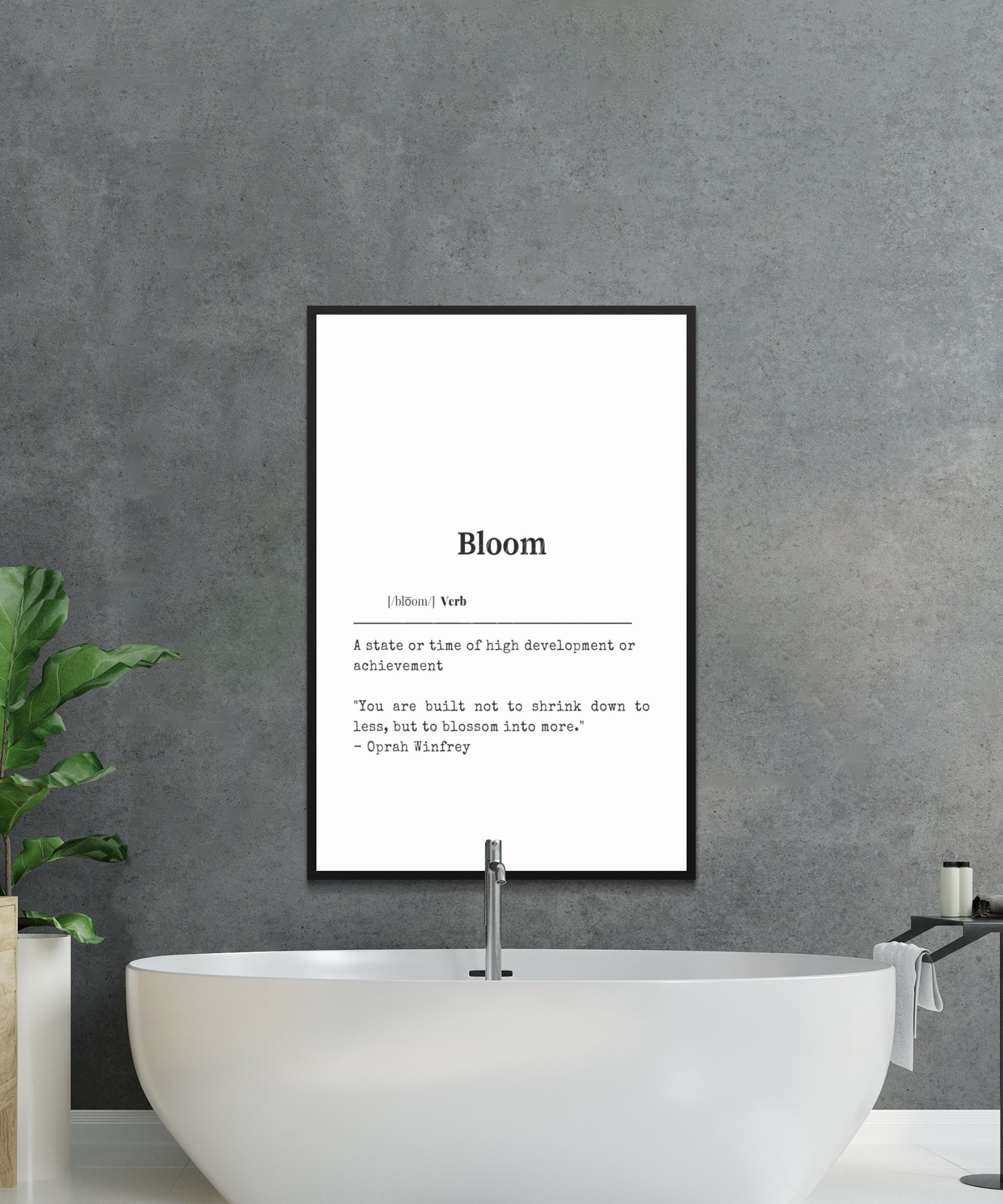 Bloom Definition Art, Printables, Home Wall Décor, Definition ...