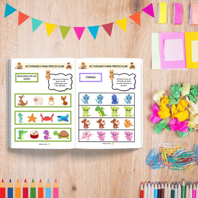 Printable Book for Preschool From 3 to 5 Years Old in SPANISH - Etsy
