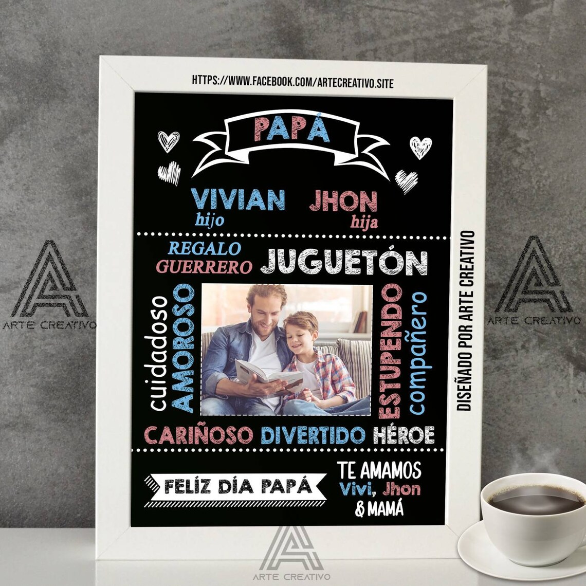 10 Fathers Day Portrait Template PSD Editable 10 Cuadros Dia - Etsy
