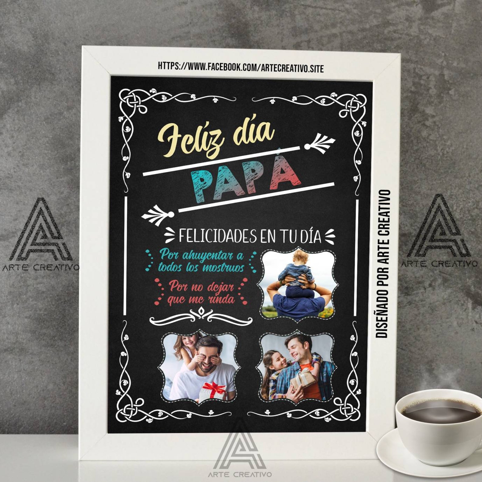 10 Fathers Day Portrait Template PSD Editable 10 Cuadros Dia - Etsy