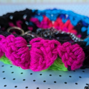 Trinket Tray 90&#39;s Vibes Neon- Household - jewelry - crochet - rave - vintage look - home decor