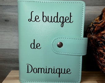 Petit porte monnaie, classeur budget personnalisé avec 8 enveloppes budgétaire personnalisables et une fiche suivi Budget - Format A7