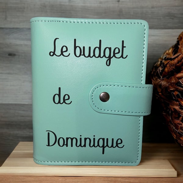 Petit porte monnaie, classeur budget personnalisé avec 8 enveloppes budgétaire personnalisables et une fiche suivi Budget - Format A7