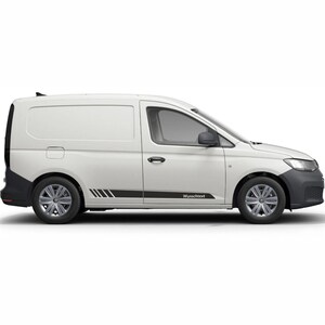 Adesivos laterais com texto personalizado ou nome da empresa, adequados para VW Caddy, adesivos para tuning, letreiros personalizados para carros.