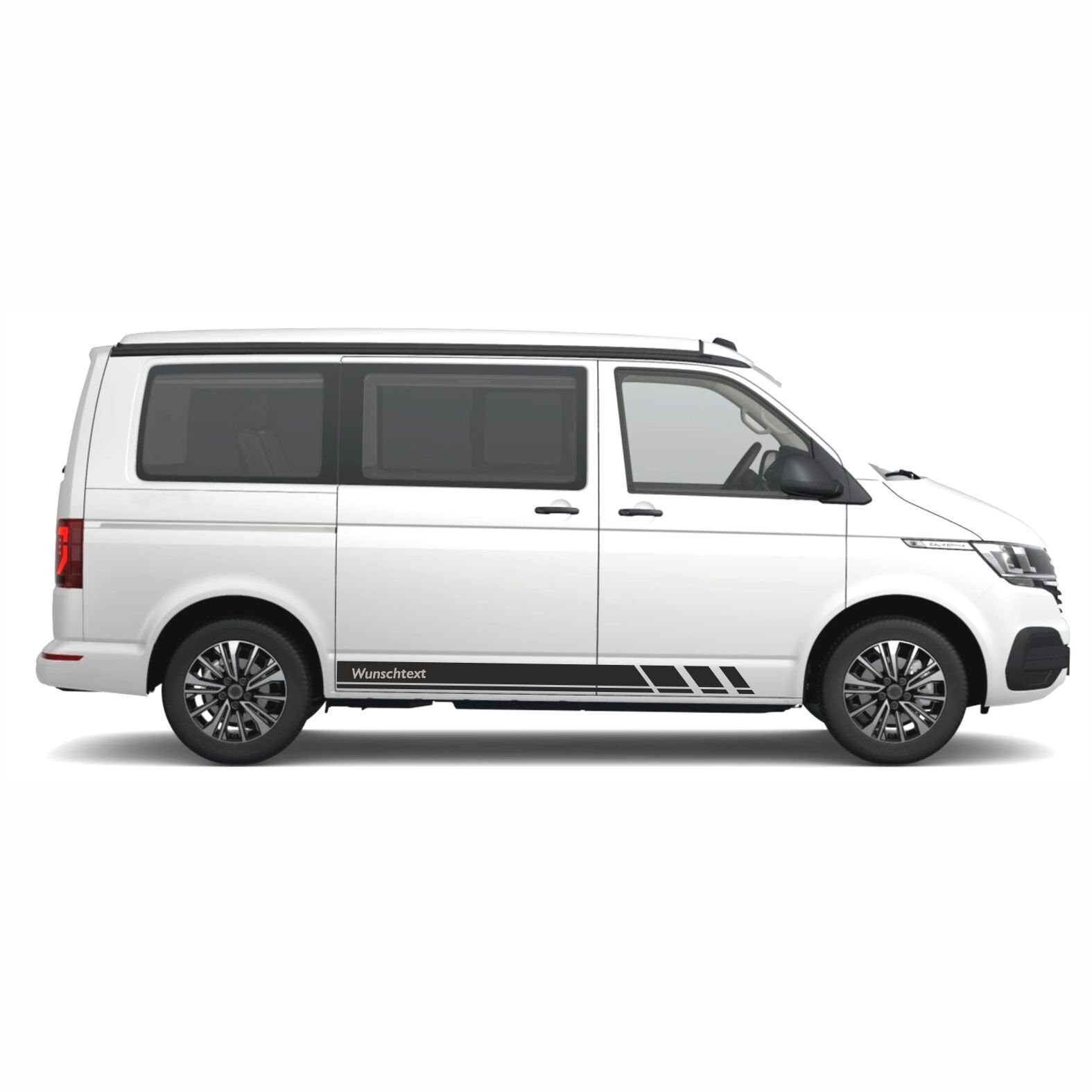 Bandes Latérales Autocollantes VW T6.1 T6 T5 Multivan - Déco Voiture Montagne Ou Texte Personnalisé