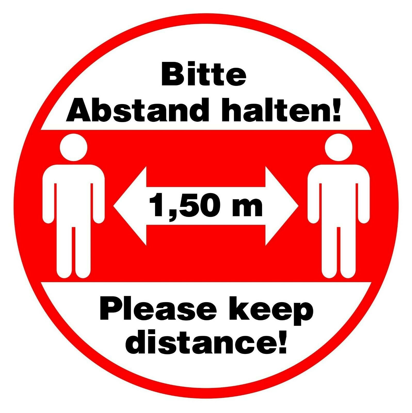 Lustige Hundeleine 'Please Keep Your Distance' – Aus Polyester, Für Mittlere & Große Hunde