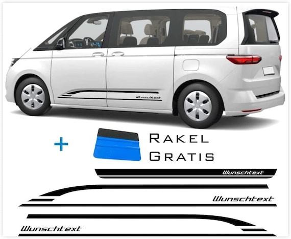 Autocollants Bandes Latérales Pour VW T5 T6 T6.1 Transporter - Personnalisables - Qualité ORACAL Allemagne
