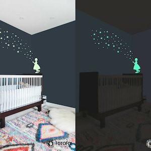 Luminous Sticker Fairy with Stars Light Fluorescent Starry Sky Sticker
