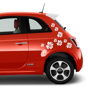 Sticker Set Hibiscus Flowers Car Sticker